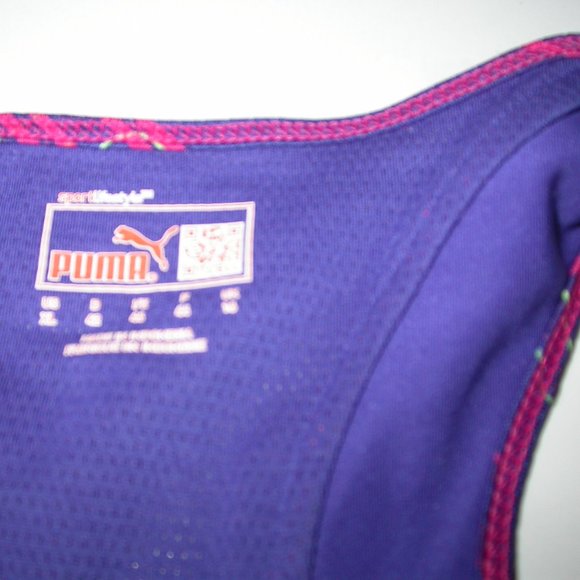 Blue with Pink Trim Sports Bra - Picture 2 of 3